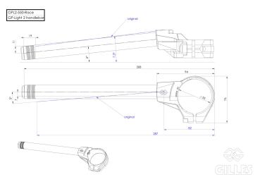 Preview: BMW S1000RR Lenker Stummel GP-Light 2 550 Race